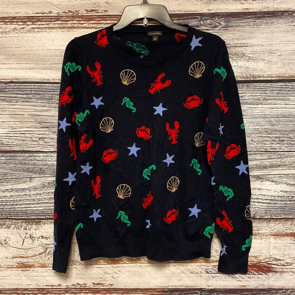 Talbots Nautical Theme Lightweight Sweater 🦞